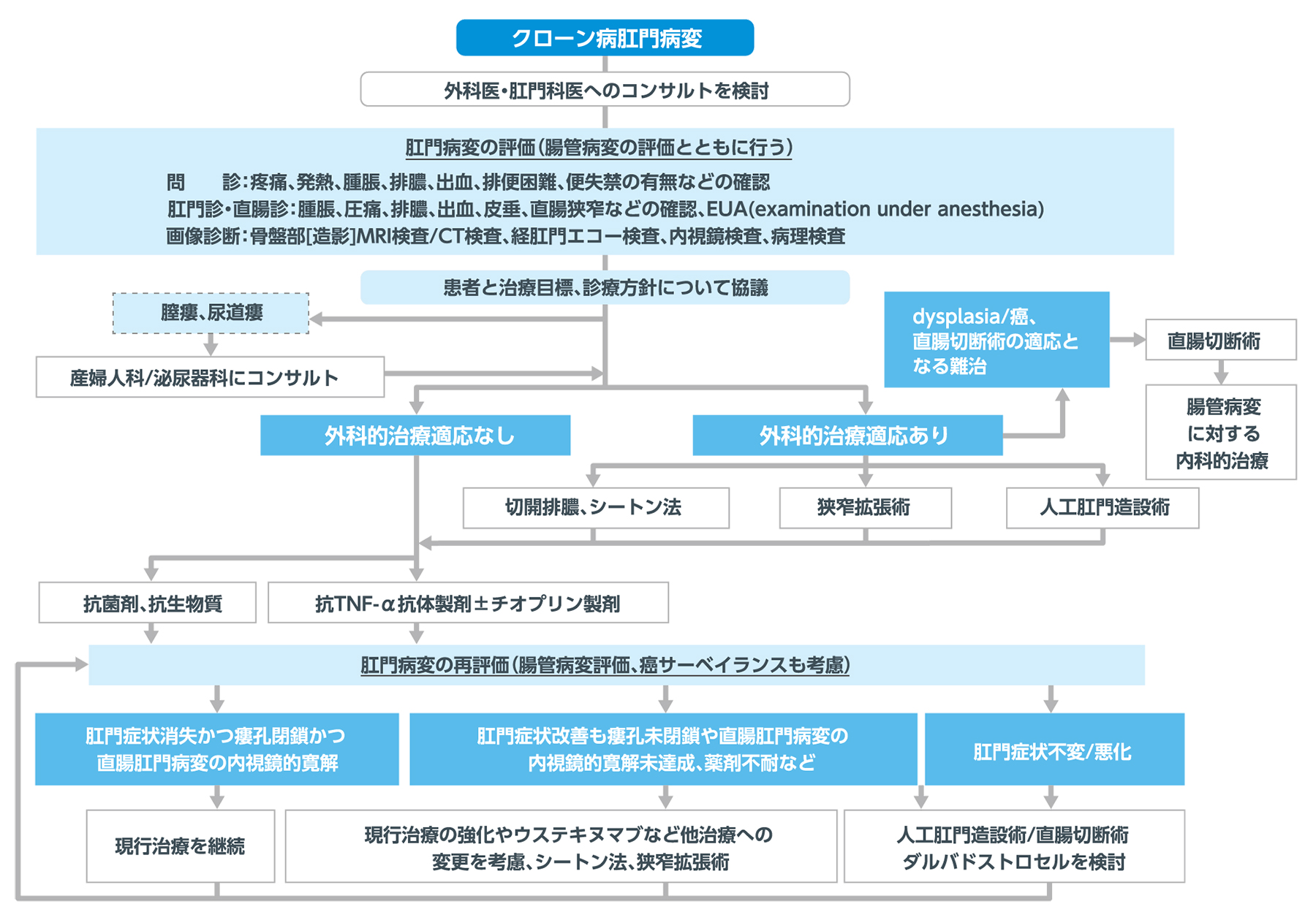 図1．クローン病治療指針（2024年3月改訂）クローン病肛門病変診療フローチャート